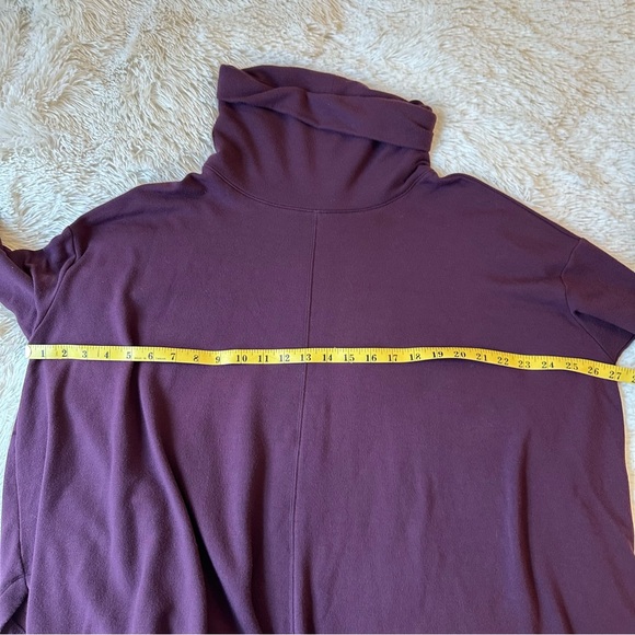 Athleta Ethereal Brushed Funnel Neck Sweater in Spiced Cabernet Size: Medium - Picture 5 of 8